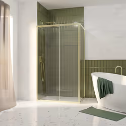 Description générale Découvrez la porte de douche coulissante GOLDY CRUSH en Or Brossé, une tendance moderne qui apporte une  ...