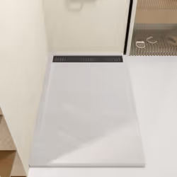 Cet ensemble Receveur Blanc, Effet Pierre, s'accordera parfaitement à l'ambiance de votre espace de douche. Grille caniveau N ...