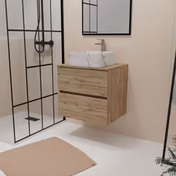 TIMBER, le meuble qui allie élégance et fonctionnalité ! Découvrez cet ensemble composé d’un meuble de salle de bains et d’un ...