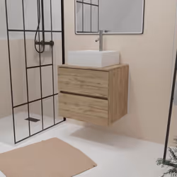 TIMBER, le meuble qui allie élégance et fonctionnalité ! Découvrez cet ensemble composé d’un meuble de salle de bains et d’un ...