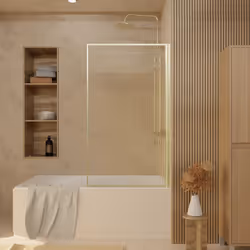 PRESENTATION GOLDEN EDGE WAVY, la gamme de pare-baignoire au verre ondulé ! Ajoutez une touche vintage dans votre salle de ba ...