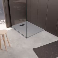 Cet ensemble receveur Gris Effet Pierre associé à la Grille Décor Perforée en Inox s'accordera parfaitement à votre espace de ...