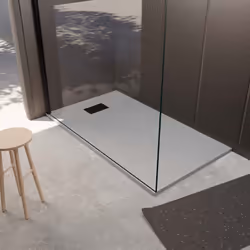 Cet ensemble receveur Gris Effet Pierre associé à la Grille Décor Perforée en Inox s'accordera parfaitement à votre espace de ...