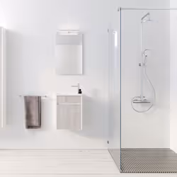 Ce meuble lave-mains suspendu se distingue par son design moderne et élégant, conçu pour apporter une touche de sophisticatio ...