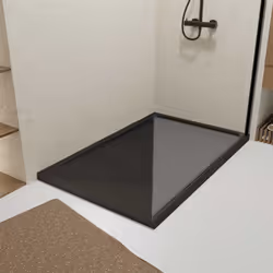 Et ensemble Receveur Noir, Effet Pierre, s'accordera parfaitement à l'ambiance de votre espace de douche. Grille caniveau noi ...