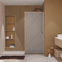 HINATA, la gamme de paroi de douche inspirée de la tendance Japandi. Transformez votre salle de bain en un véritable sanctuai ...