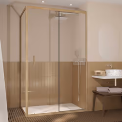 WOOD CRUSH, la porte de douche coulissante et son retour avec un encadrement effet bois ! La tendance scandinave, chaleureuse ...