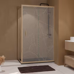HINATA, la porte de douche coulissante avec retour inspirée de la tendance Japandi ! Transformez votre salle de bain en un sa ...