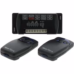 Pack composé d'un récepteur FLOX2R et de deux télécommandes NICE FLO 2RS. Fréquence 433 Mhz.