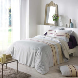 Parure housse de couette 100% coton Odaya - PD6543-beige-240