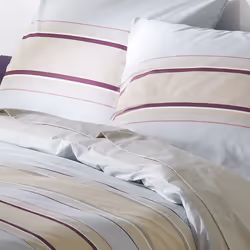 Parure housse de couette 100% coton Odaya - PD6543-beige-240