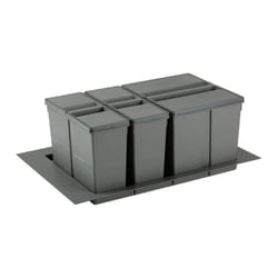 Gollinucci - Poubelle sélective pour caisson de 800mm - Nombre de seaux : 3 - Contenance : 48 l - Pour caisson de largeur : 800 mm - Décor :