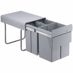 Description générale Poubelle coulissante de 40L avec ouverture automatique du couvercle au tirage, idéale pour maintenir vot ...
