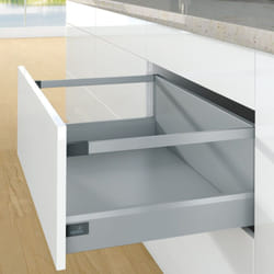 Hettich - Kit arcitech 94 avec bandeaux hauteur 250 - Décor : Argent - Longueur : 550 mm