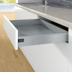 Hettich - Kit tiroir coulissant - hauteur 94 mm - arcitech - Décor : Blanc - Longueur : 650 mm