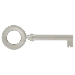 Clé anneau moderne - Décor : Nickel mat - Tige : 41 Lehmann