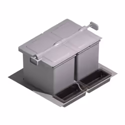 Poubelle avec couvercle à ouverture automatique au tirage. Petit bacs de rangements supplémentaires à l'avant. Modèle 3 seaux ...