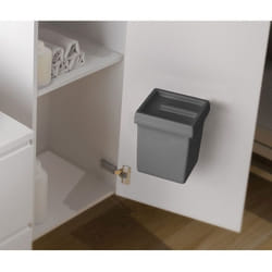 Gollinucci - Poubelle à fixation sur porte - Décor : Blanc