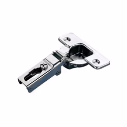 Charnière non clipsable à ressort. Réglage latéral compensé de -1,5 à +3 mm. Réglage vertical ±1,5 mm par vis excentrique. Ré ...