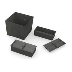Gollinucci - Boite multi usage - Matériau : Plastique - Décor : Anthracite - Largeur : 254 mm - Hauteur : 210 mm - Longueur : 254 mm