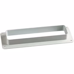 Bride murale rectangulaire PVC permettant la fixation d'un tube rectangulaire 55x220 au mur. Décor : Blanc Section : 55 x 220 ...