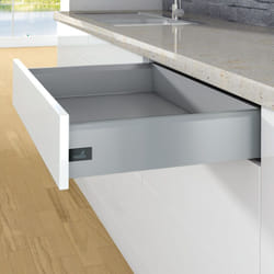 Hettich - Kit tiroir coulissant - hauteur 126 mm - arcitech - Décor : Argent - Longueur : 270 mm