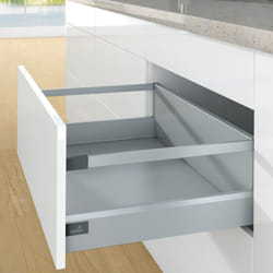 Hettich - Kit tiroir casserolier avec bandeaux - hauteur 94 mm - arcitech - Décor : Argent - Longueur : 550 mm