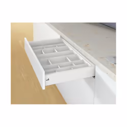 Pour tiroir ArciTech hauteur 94. En plastique. Largeur standard. Non recoupable. Compartiments modulables avec séparateurs. P ...