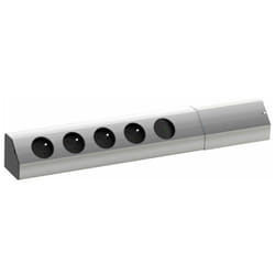 Bachmann - Bloc 4 prises d'angle casia - Interrupteur : Avec - Version : 4 prises secteur