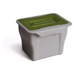Mini collecteur en plastique doté d'un couvercle, idéal pour ranger détergents, éponges et petits objets. Utilisable aussi po ...