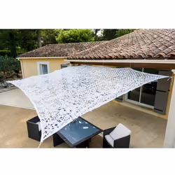 Toile dombrage ajourée blanche 2 x 3m