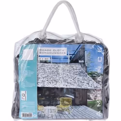 Toile dombrage carrée grise ajourée 3x3m - WERKA PRO - Protection anti-UV - Crochets dattache en acier chromé