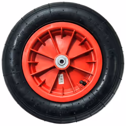 Roue gonflable - WERKA PRO - 14 360x85 - Alésage 10mm - Rouge