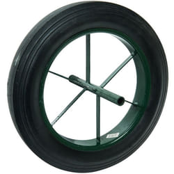 Roue increvable 15  385 x 66  Pneu dur et axe 20mm