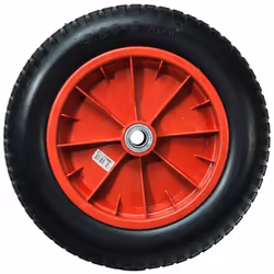 Roue increvable - WERKA PRO - 13 - Alésage 20 mm - Pneu polyuréthane - Couleur rouge