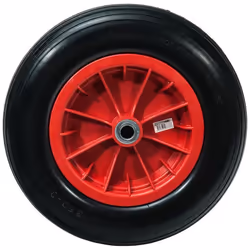 Roue increvable 14 - WERKA PRO - 360x85 - Alésage 20 mm - Polyuréthane - Rouge