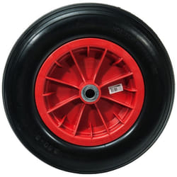 Roue increvable 14 - WERKA PRO - 360x85 - Alésage 20 mm - Polyuréthane - Rouge