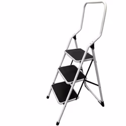 Informations techniques : Produit: Marchepied Univers: Bricolage Utilisation: Marchepied pliable Matériau: Métal peint Matéri ...