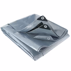 Bâche multifonctions grise et noire 200 g/m2 WERKA PRO 38 x 48 m