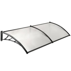 Marquise - WERKA PRO - 2 panneaux - Polycarbonate - 80 x 240 cm - Protection entrée maison