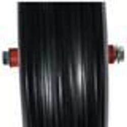 Axe de roue - WERKA PRO - Ø20mm - Longueur 126mm - Fixation brouette - Bagues en plastique