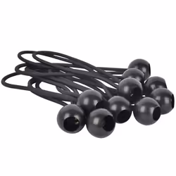 Attaches rapides - WERKA PRO - Lot de 10 - Noir - 15cm ø4mm - Boule 3cm