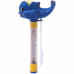 Description générale Thermomètre flottant en forme de figurine baleine, fabriqué en plastique souple, idéal pour surveiller l ...