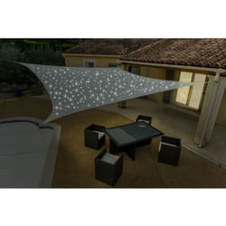 Werka Pro - Voile d'ombrage solaire 300 Led 4x5m crème