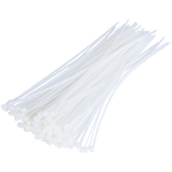 Collier rapide blanc lot de 100 colliers 100 x 2,5 mm