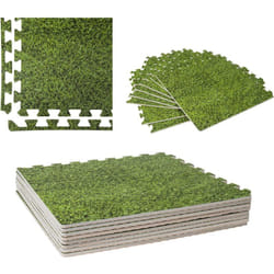Dalle pour piscine imprimé gazon 50x50cm 1cm épaisseur 8 pièces Werka Pro