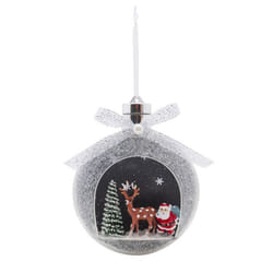 Boule renne lumineuse - Werkapro - Multicolore - Éclairage LED - Intérieur - Gris pailleté