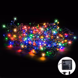 Guirlande solaire - WERKA PRO - 32M - 300LED - Multicolore - 8 fonctions déclairage - IP 44