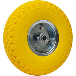 Roue increvable jaune 10 260 x 85 mm axe central Werka Pro Alésage 16mm
