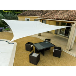 Werka Pro - Voile d'ombrage crème carré en polyester 3,6 x 3.6